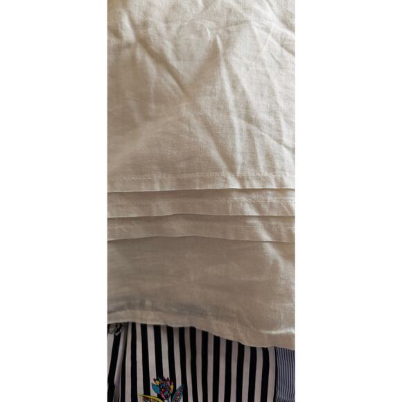 NEW Gap Short Sleeve Cotton Floral Lace Embroidered Midi‎ Dress Women Sz L Cream - Picture 7 of 7